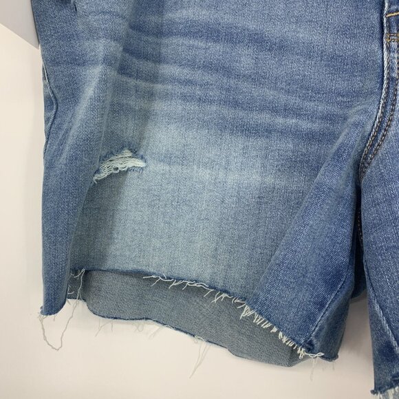 Isabel Maternity Shorts Under Belly Midi Blue Jean Denim Stretch - Picture 6 of 12